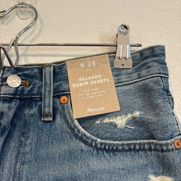 Madewell Relaxed Denim Shorts in Renfield Wash Size 28 - Picture 3 of 7